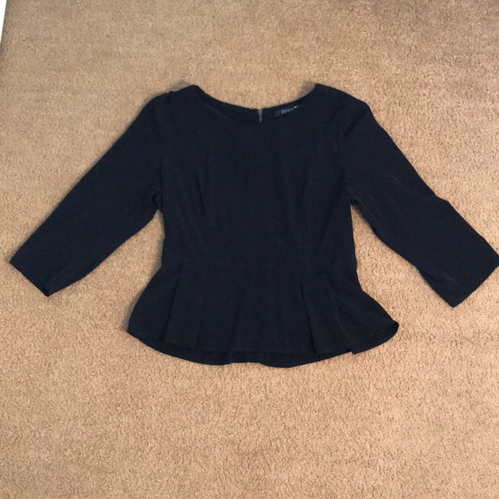 Black Peplum Top